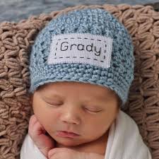 Monogrammed Baby Hat, 32 Colors, Preemie to 1T-2T, Personalized Newborn Hat 