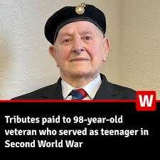 Idwal Davies, a World War Two veteran from Llanelli, has died at the age of  98 ❤️