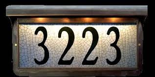 Personalize your own address sign or plaque. Illuminated Address Tiles In Bronze Frame Estate Outdoor Pillar Lights Address Plaque Sign Lighting