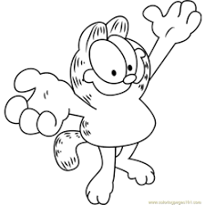 Garfield is a lazy cat who loves to eat. Garfield Coloring Pages For Kids Printable Free Download Coloringpages101 Com