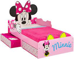 (für deutschland) cómo montar la cama infantil de minnie mouse disney en poco más de 6 minutos. Minnie Mouse Bett Fur Kleinkinder Mit Spielzeugbox Holz Rosa 87 X 77 X 143 Cm Amazon De Baby