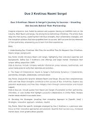 Duo 3 Kvetinas Naomi Sergei Full PDF