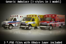 Emergency Ambulance Vol7 Truck 3in1 3d Model Ad Ambulance Emergency Model Truck Emergency Ambulance Ambulance Truck Ambulance