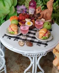 Hello Fairy Lovers Fairy Garden Fairy Wine Lunch For Two Yes The Fairies Love The Bubbly Check I Fairy Food Lunch Food