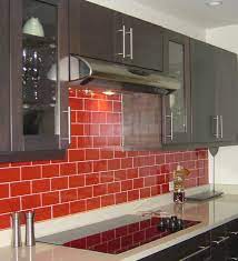 The world of color is yours. Kitchen Tile Backsplash Red Subway Tile Red Backsplash Backsplash Tile Design