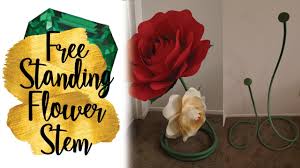 Our weather has been teasing spring so flower crafts are a must in our home. Free Standing Giant Flower Stem Paper Flower Stem Giant Flower Stem Youtube