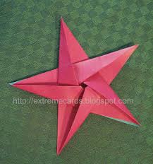 How to make a valentine's day pop up card : Origami Star Pop Up Card