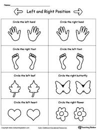 Which Is Left And Which Is Right Preschool Worksheets Kindergarten Worksheets School Worksheets