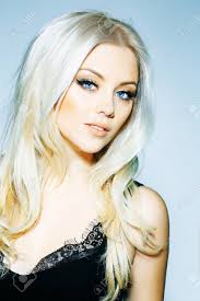 The low side fishtail braid is pulled loose to thicken it up. Pretty Girl Or Cute Woman With Long Platinum Blonde Hair And Stock Photo Picture And Royalty Free Image Image 71257635