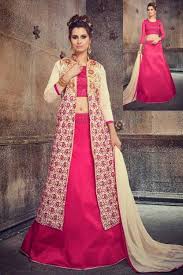 Pink Event Wear Embroidery Work Silk 3 Pieces Indowestern Suit Cataloge Number 7105 Whatsapp 91 9377709531 Whole Party Wear Lehenga Western Suits Fashion