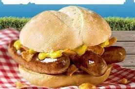 International Burgers Mcdonald S Mcsausage Burger Germany Funktastic Fast Foods Late Night Snacks Money Train Bratwurst Fast Food Items Mcdonald Menu