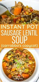 Instant Pot Italian Sausage And Lentil Soup Recipe In 2020 Instant Pot Soup Recipes Lentils Instant Pot Instant Pot Dinner Recipes