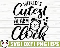 This font is in the regular style. World S Cutest Alarm Clock By Creativedesignsllc Thehungryjpeg Com