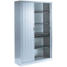 Ces rideaux sont disponibles en 9 tailles et 4 coloris : Grande Armoire En Metal Avec Rideaux Armoire De Bureau Gris Clair