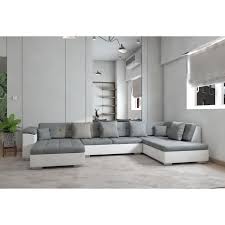 Samona, canapé d'angle avec méridienne à gauche, velours côtelé gris pierre. Canape Panoramique Athos Gris Blanc Angle Droit Achat Vente Canape Sofa Divan Soldes Sur Cdiscount Des Le 20 Janvier Cdiscount