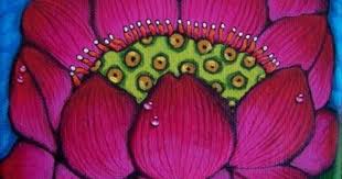 Deezden Pink Lotus Mini Canvas Commission Mini Canvas Art Mini Canvas Flower Art