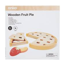 Wooden Fruit Pie Kmart In 2020 Fruit Pie Fruit Toddler Toys