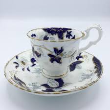 1831 1843 Cobalt Blue Rockingham Porcelain Tea Cup And Saucer Etsy Tea Cups Tea Tea Cups Vintage