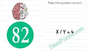 Ada berapa huruf dalam alfabet jika e dan t hilang? Brain Test Level 82 Make This Equation Correct Answer Daze Puzzle