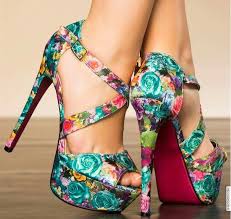 Flower Heels Girly Shoes Cute Shoes