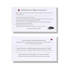 The eyelash extension business will be registered under the name flawless lounge inc. Beyelian Beauty Eyelash Extensions Aftercare Instructions Business Cards For Lash Stylists Package Of 30 Double Sided Size 3 93 X 2 16 Inches Pricepulse