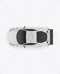 Download Sport Car Mockup Top View In Vehicle Mockups On Yellow Images Object Mockups PSD Mockup Templates