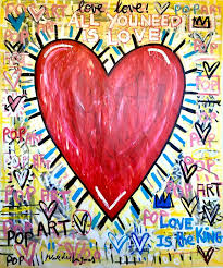 Love, love, love love, love, love love, love, love. All You Need Is Love By Mercedes Lagunas 2020 Painting Acrylic On Canvas Singulart