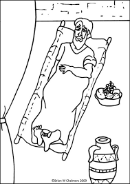 Download or print this amazing coloring page: Lame Man Healed Coloring Page Panarukan Colors