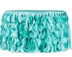 Falda De Mesa Turquesa Falda De Mesa Azul Aqua Turquesa Sauce Falda De Mesa De Pastel Turquesa De Decora Mermaid Birthday Party Mermaid Parties Table Skirt