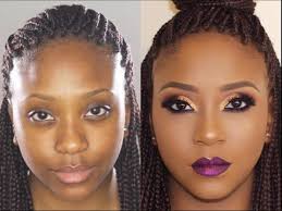 Bare To Glam Total Makeover Makeup Transformation 5 Poised By Suliat Youtube Makeup Makeover Dark Skin Makeup Makeup Transformation