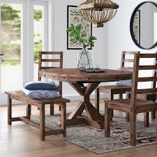 Simply add the chairs that made from the same material and have the same color. Mistana Trevion 7 Piece Extendable Mahogany Solid Wood Dining Set Reviews Wayfair