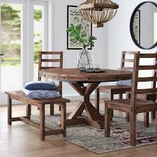 A sturdy dining room table could last generations if treated well, so it's an investment worth making. Mistana Trevion 7 Piece Extendable Mahogany Solid Wood Dining Set Reviews Wayfair