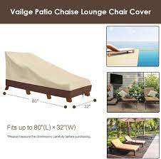 Monterey water resistant outdoor patio day chaise lounge cover, 35.5 in. Buy Vailge Waterproof Patio Chaise Lounge Cover 600d Heavy Duty Outdoor Lounge Chair Covers Uv Resistant Patio Furniture Covers 2 Pack Medium Beige Brown Online In Vietnam B08cdqd4yj