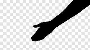Right hand of a woman trying to reach or grab something. Silhouette Drawing Clip Art Black And White Hands Reaching Out Transparent Png