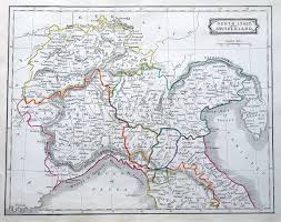 Located in the middle of the mediterranean sea and traversed along its length by the apennines, italy has a largely moderate seasonal climate. Northern Italy Switzerland D Blair Original Antique Map 1850