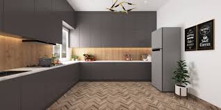 As it only requires two adjacent walls, it is great for a corner space and very efficient for small or medium spaces. Artstation Grey Kitchen Rekha Talam