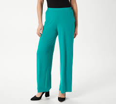 Bob Mackie Regular Wide Leg Knit Pants With Pockets Qvc Com