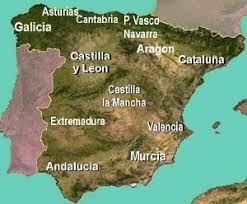 The map shows spain and surrounding. The Regions Of Spain A Short Guide