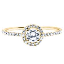 Redline Jewerly - Beau Rêve - Ring with 0.47ct Round Diamond in Yellow Gold  Prong Setting - Redline