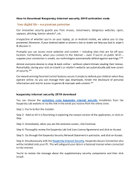 Kaspersky Internet Security 2019 Activation Code Download By Kaspersky Helps Issuu