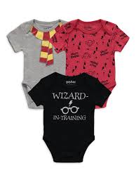 Harry Potter Baby Boy Bodysuits 3 Pack Set Walmart Com