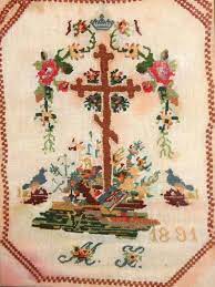 Working on them can be a calming, even meditative experience. 1891 Russian Orthodox Cross Embroidery Tapestry Gobelin Orthodox Cross Vintage Cross Stitches Embroidery