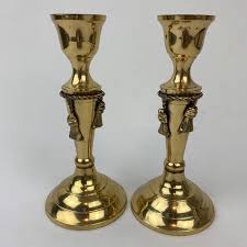 5 out of 5 stars. Made In India Accents Vintage Brass Candlestick Holders Rope Tassels Poshmark