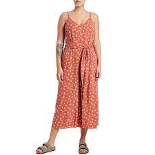 This woven allover printed jumpsuit from billabong is designed with adjustable straps and side slits at the hem. Billabong Shake It Again Dress Women S Evo