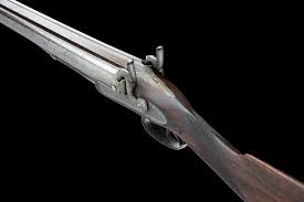 Sold at Auction: A SCARCE 12-BORE PERCUSSION DOUBLE-BARRELLED PIGEON GUN BY ALFRED  LANCASTER, LONDON, serial no. 3644,
