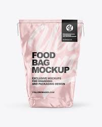 Download Food Glossy Bag Mockup In Bag Sack Mockups On Yellow Images Object Mockups Yellowimages Mockups