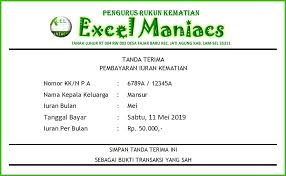 Iuran rt dibayarkan paling lambat tgl 29 pada bulan berjalan. Aplikasi Excel Iuran Rukun Kematian Excelmaniacs
