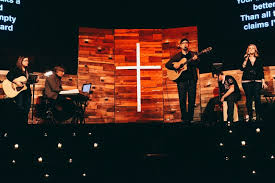 Of Made A Tent This Way You Only Seen The Light Bleeding Through The Cracks And Cross Not Flooding The Whole Ba Church Stage Design Church Stage Church Design