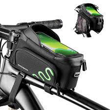 Amazon.com: ROCKBROS Bike Frame Bag Bike Phone Mount Bag Bicycle Phone  Holder with Side Bags Bike Top Tube Bag for Cycling Mountain Road Bike  Pouch Accessories Storage Bag : Sports & Outdoors