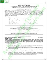 Assistant School Principal Resume Or Cv Sample A K A Vice Principal